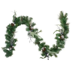 Unlit Garland*Northlight 6' X 12" Pine And Blueberries Artificial Christmas Garland - Unlit