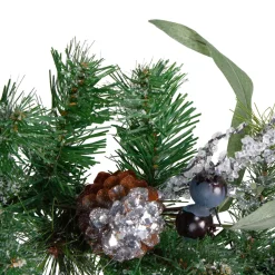 Unlit Garland*Northlight 6' X 12" Pine And Blueberries Artificial Christmas Garland - Unlit