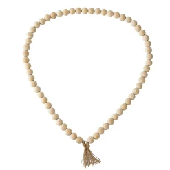 Beaded Garland*CC Home Furnishings 3.4' X 1.6" Pine Sphere Beads With Tassels Artificial Garland - Unlit