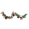 Unlit Garland*Northlight 5' X 4.75" Pine Springs, Berries And Pine Cones Artificial Christmas Garland - Unlit
