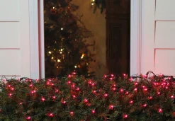 Northlight 4' X 6' Pink Mini Incandescent Net Style Christmas Net Lights - Green Wire