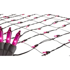 Northlight 2' X 8' Pink Mini Net Style Tree Trunk Wrap Christmas Lights - Brown Wire