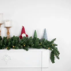 Pre-Lit Garland*Northlight 9' X 12" Pre-Lit Buffalo Fir Artificial Christmas Garland - Warm White Led Lights