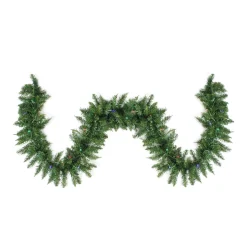 Pre-Lit Garland*Northlight 9' X 12" Pre-Lit Buffalo Fir Artificial Christmas Garland - Multi Led Lights