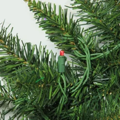 Pre-Lit Garland*Northlight 9' X 12" Pre-Lit Buffalo Fir Artificial Christmas Garland - Multi Led Lights