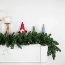 Pre-Lit Garland*Northlight 9' X 12" Pre-Lit Buffalo Fir Artificial Christmas Garland - Clear Lights