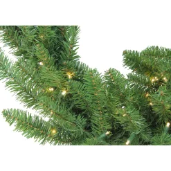 Pre-Lit Garland*Northlight 25' X 18 Pre-Lit Buffalo Fir Commercial Artificial Christmas Garland - Warm White Led Lights