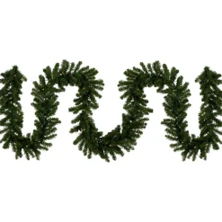 Pre-Lit Garland*Northlight 50' X 10" Pre-Lit Canadian Pine Commercial Artificial Christmas Garland, Clear Lights