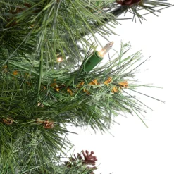 Northlight 4 And 4.5 Feet Tall>3' X 40" Pre-Lit Country Mixed Pine Artificial Christmas Wall Or Door Tree - Clear Lights