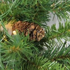 Pre-Lit Garland*Northlight 50' X 12" Pre-Lit Dakota Pine Artificial Christmas Garland - Warm White Led Lights