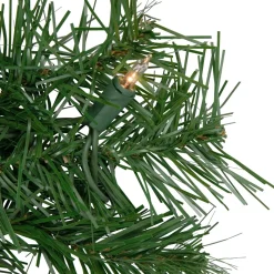 Pre-Lit Garland*Northlight 9' X 12" Pre-Lit Dakota Red Pine Artificial Christmas Garland - Clear Dura Lights