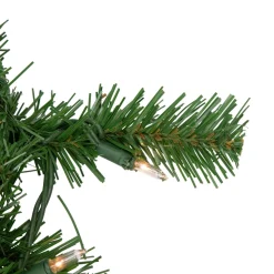 Traditional Pine Garland*Northlight 9' X 10" Pre-Lit Dorchester Pine Artificial Christmas Garland, Clear Lights