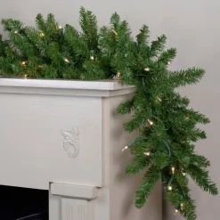 Pre-Lit Garland*Northlight 9' X 12" Pre-Lit Eastern Pine Artificial Christmas Garland - Clear Lights