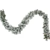 Frosted, Flocked, Iced Garland*Northlight 9' X 10" Pre-Lit Flocked Madison Pine Artificial Christmas Garland, Clear Lights