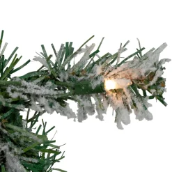 Pre-Lit Garland*Northlight 9' X 8" Pre-Lit Flocked Victoria Pine Artificial Christmas Garland - Clear Lights