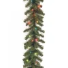 Traditional Pine Garland*National Tree Company 9' X 10" Pre-Lit Kincaid Spruce Artificial Christmas Garland, Multicolor Lights