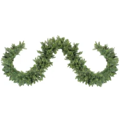 Pre-Lit Garland*Northlight 9' X 9" Pre-Lit Led Oregon Noble Fir Artificial Christmas Garland - Warm White Lights