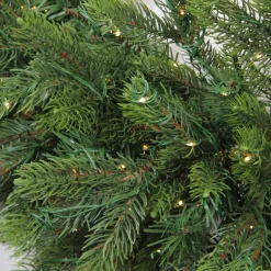 Pre-Lit Garland*Northlight 9' X 9" Pre-Lit Led Oregon Noble Fir Artificial Christmas Garland - Warm White Lights