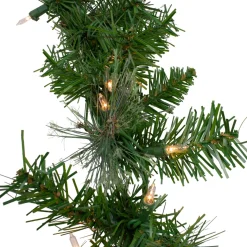 Pre-Lit Garland*Northlight 9' X 8" Pre-Lit Mixed Cashmere Pine Artificial Christmas Garland - Clear Lights