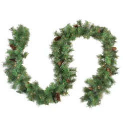 Pre-Lit Garland*Northlight 9' X 12" Pre-Lit Royal Oregon Pine Artificial Christmas Garland, Clear Lights