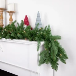 Pre-Lit Garland*Northlight 9' X 12" Pre-Lit Washington Frasier Fir Artificial Christmas Garland - Clear Lights