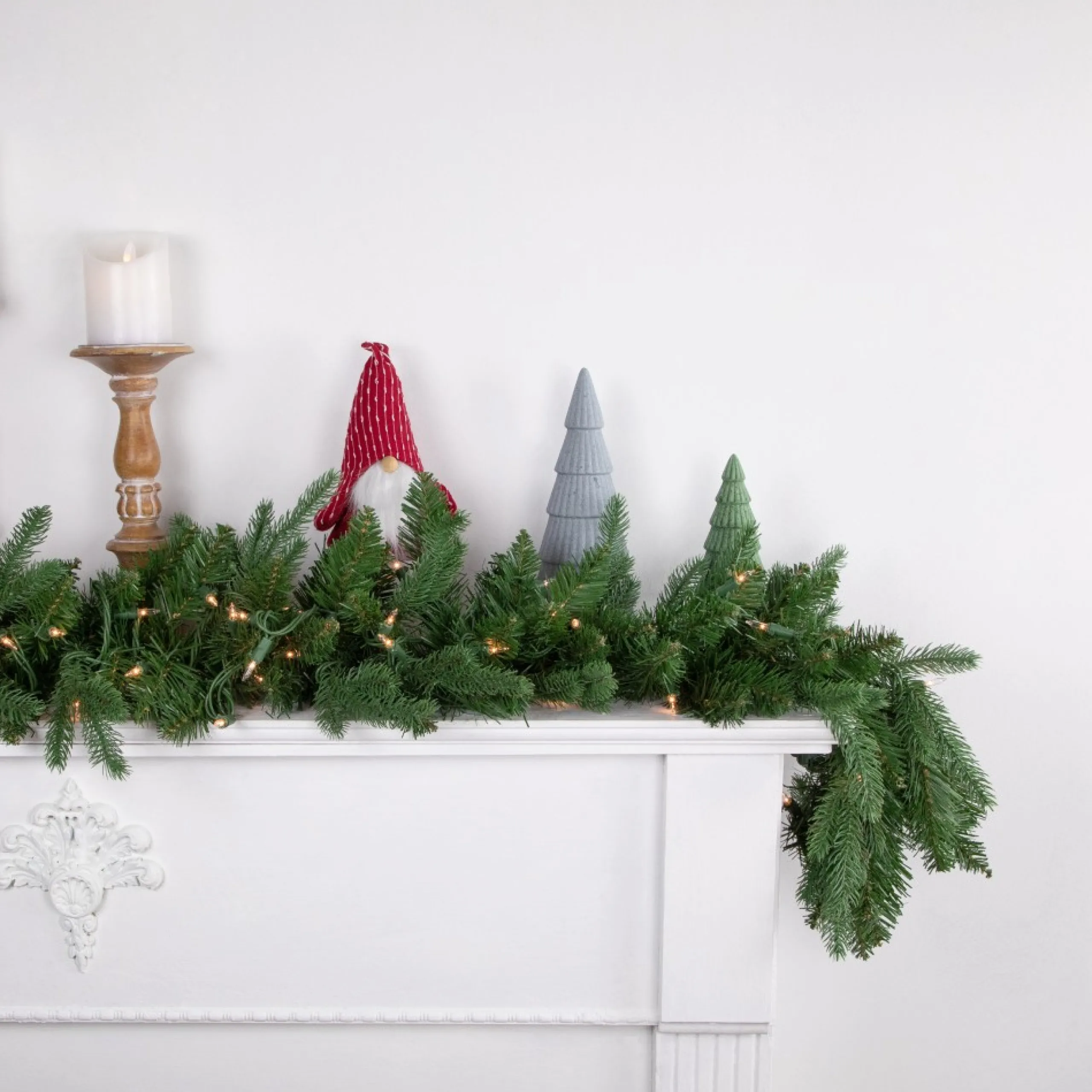 Pre-Lit Garland*Northlight 9' X 12" Pre-Lit Washington Frasier Fir Artificial Christmas Garland - Clear Lights