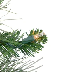 Pre-Lit Garland*Northlight 9' X 12" Pre-Lit White Valley Pine Needle Artificial Christmas Garland, Clear Lights