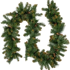 Pre-Lit Garland*Northlight 9' X 10" Pre-Lit Yorkville Pine Artificial Christmas Garland - Clear Lights