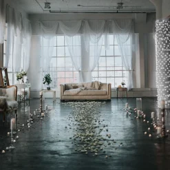 Northlight 2' X 8' Pure White Led Wide Angle Net Style Column Wrap Christmas Lights, White Wire