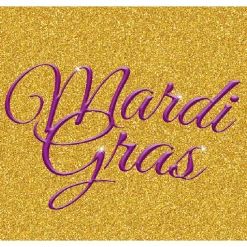 Showdown Displays 7' X 8' Purple And Gold Glitter Split Car Garage Banner Door