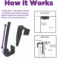 Showdown Displays 7' X 8' Purple And Green Mardi Gras Single Car Garage Door Banner