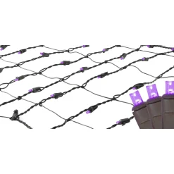 Northlight 2' X 8' Purple Led Tree Net Style Trunk Wrap Christmas Lights - Brown Wire