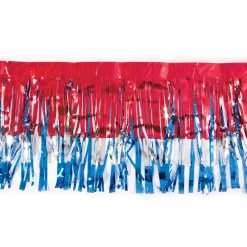 Showdown Displays 15" X 10' Red And Blue Christmas Fringe Party Streamer