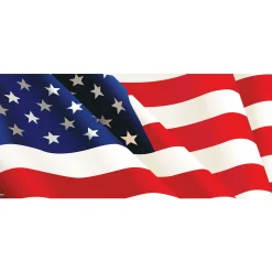 Showdown Displays 7' X 16' Red And Blue Outdoor American Flag Double Car Garage Door Banner