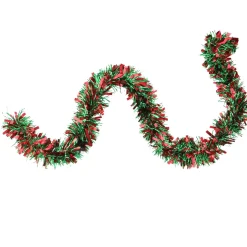 Unlit Garland*Northlight 50' X 3" Red And Green Wide Cut 6-Ply Artificial Christmas Garland - Unlit