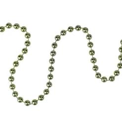 Unlit Garland*Northlight 15' X 0.25" Shiny Metallic Lime Green Beaded Artificial Christmas Garland - Unlit