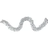 Unlit Garland*Northlight 12' X 3" Shiny Silver And Snowblush Wide Cut Tinsel Christmas Garland - Unlit