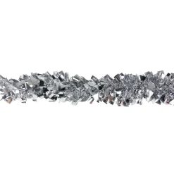 Unlit Garland*Northlight 12' X 4" Shiny Silver Boa Wide Cut Tinsel Christmas Garland - Unlit