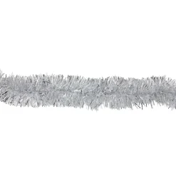 Unlit Garland*Northlight 12' X 2.25" Shiny Silver Snowblush Christmas Garland - Unlit