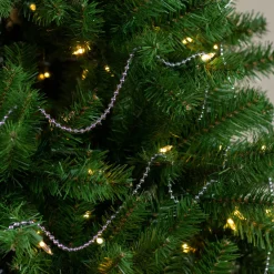 Unlit Garland*Northlight 15' X 0.25" Shiny Sky Blue Beaded Artificial Christmas Garland - Unlit