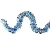 Unlit Garland*Northlight 12' X 3" Silver And Blue Tinsel Wide Cut Artificial Christmas Garland - Unlit