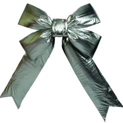Commercial*Vickerman 24" X 30" Silver Lame Indoor Commercial Christmas Bow