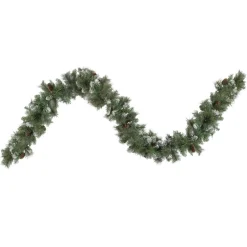 Frosted, Flocked, Iced Garland*Northlight 9' X 10" Snow Valley Pine Artificial Christmas Garland, Unlit