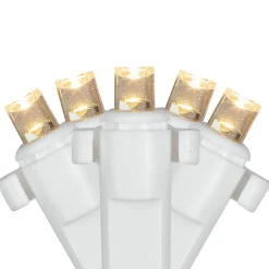 Northlight 4' X 6' Warm White Led Wide Angle Net Style Christmas Lights, White Wire