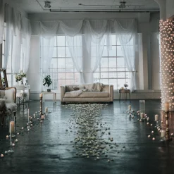 Northlight 2' X 8' Warm White Led Wide Angle Net Style Column Wrap Christmas Lights, White Wire