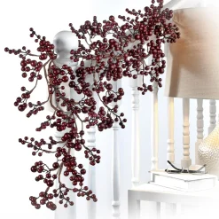 Berry Garland*Contemporary Home Living 4' X 5" Waterproof Mixed Berry Outdoor Artificial Christmas Garland, Unlit