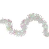 Unlit Garland*Northlight 50' X 4" White Iridescent Wide Cut Tinsel Christmas Garland - Unlit