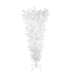 Northlight 5 And 5.5 Feet Tall>5.5' X 38" White Upside Down Spruce Medium Artificial Christmas Tree - Unlit