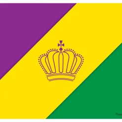 Showdown Displays 7' X 8' Yellow And Green Mural Diagonal Striped Single Car Garage Banner Door