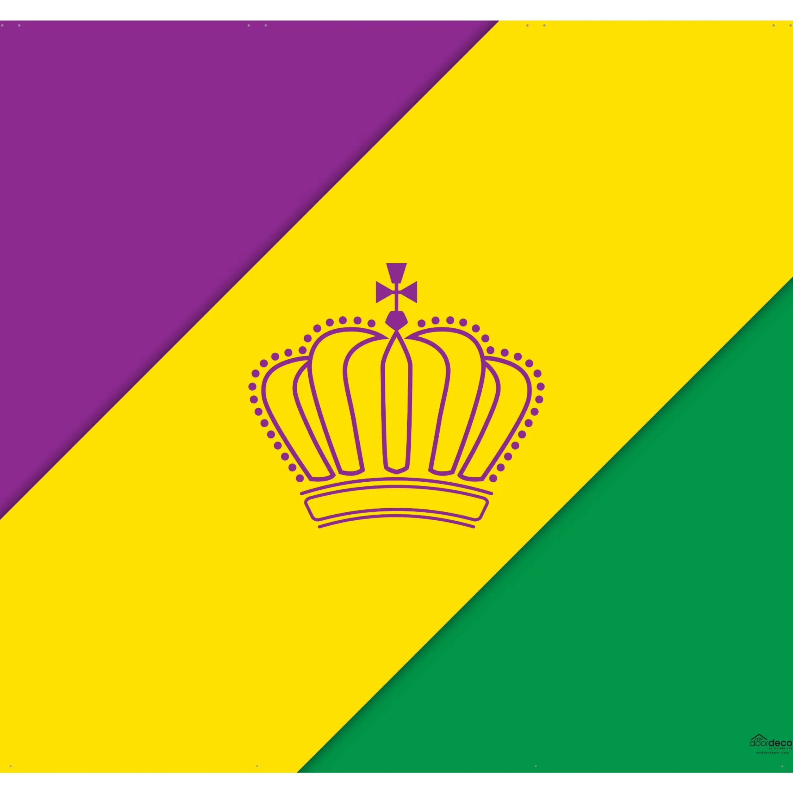 Showdown Displays 7' X 8' Yellow And Green Mural Diagonal Striped Single Car Garage Banner Door